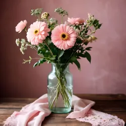 Pink Gerbera Vase Arrangement