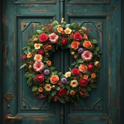 Blush Rose & Eucalyptus Wreath
